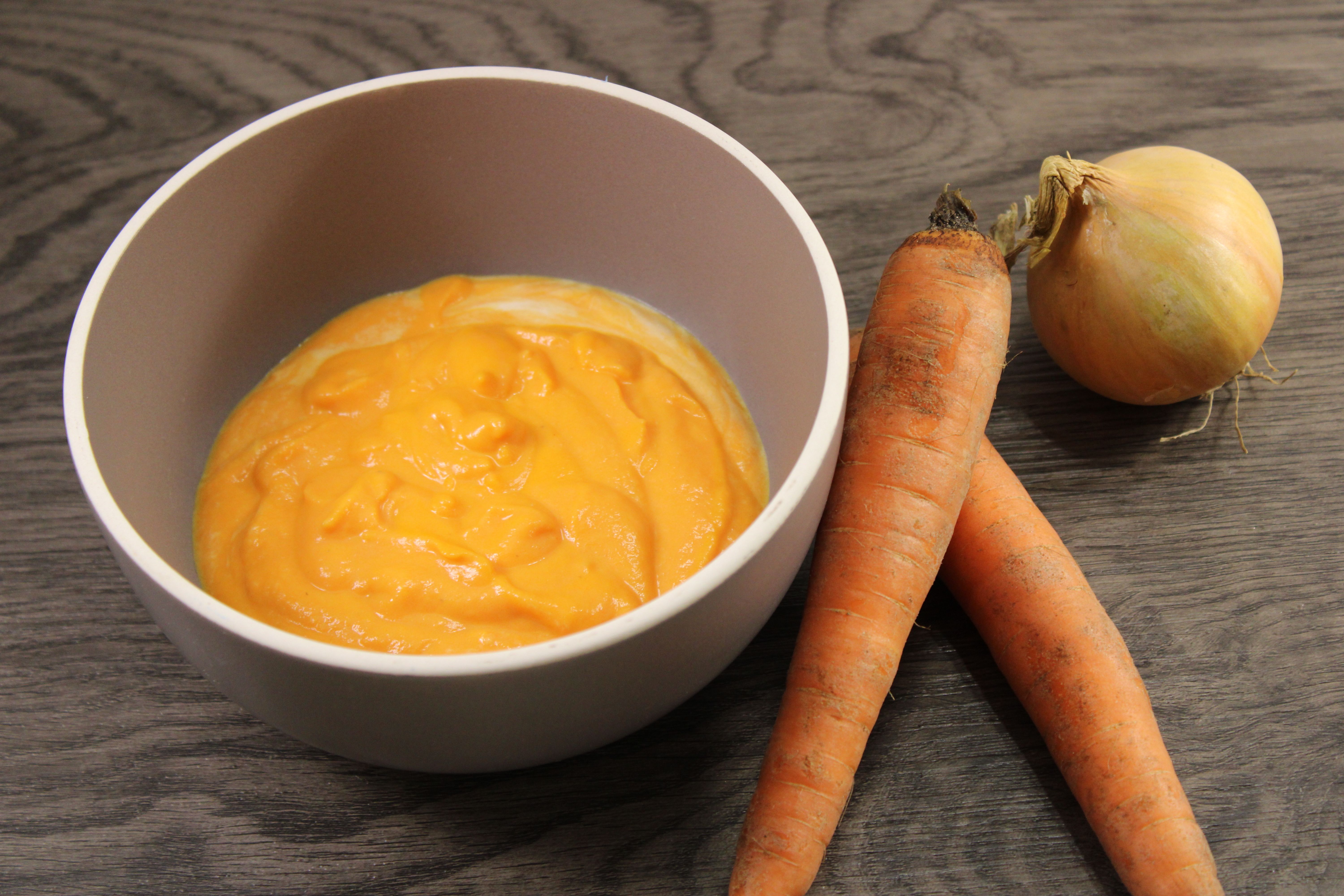 MOUSSELINE DE POTIRON CAROTTES AU FROMAGE FRAIS